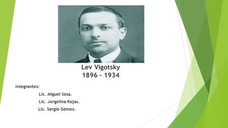 Lev Vigotsky Integrantes: Lic. Miguel Sosa.