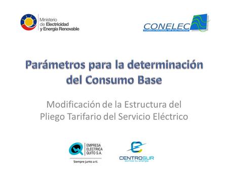 Modificación de la Estructura del Pliego Tarifario del Servicio Eléctrico.