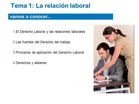 Tema 1: La relación laboral