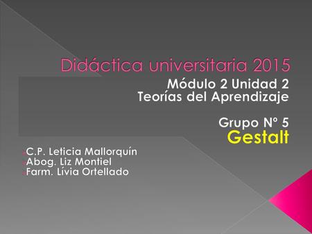 Didáctica universitaria 2015