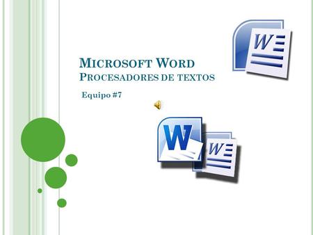 Microsoft Word Procesadores de textos