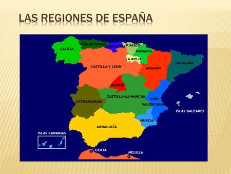 Las Regiones de España.