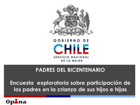 PADRES DEL BICENTENARIO Encuesta exploratoria sobre participación de los padres en la crianza de sus hijos e hijas.