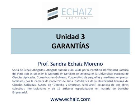 Prof. Sandra Echaiz Moreno
