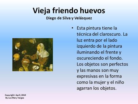 Vieja friendo huevos Diego de Silva y Velásquez