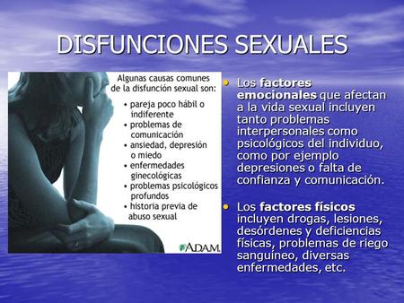 DISFUNCIONES SEXUALES