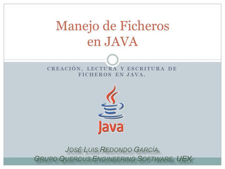 Manejo de Ficheros en JAVA