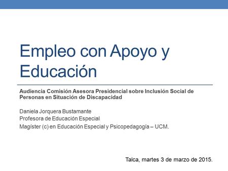 Empleo con Apoyo y Educación