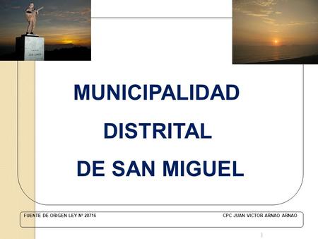 MUNICIPALIDAD DISTRITAL DE SAN MIGUEL