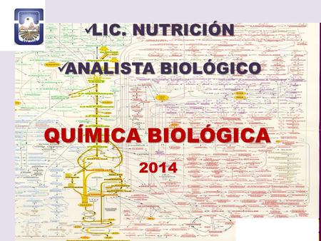 LIC. NUTRICIÓN ANALISTA BIOLÓGICO QUÍMICA BIOLÓGICA 2014.