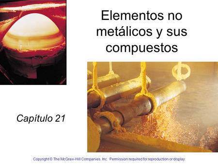 Elementos no metálicos y sus compuestos