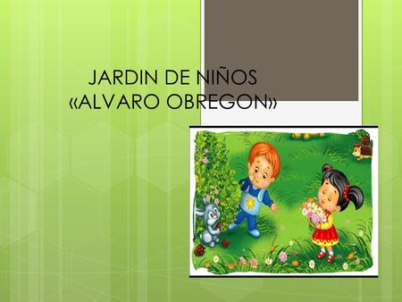 JARDIN DE NIÑOS «ALVARO OBREGON»