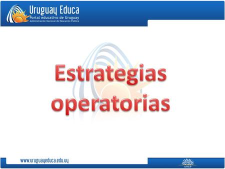 Estrategias operatorias