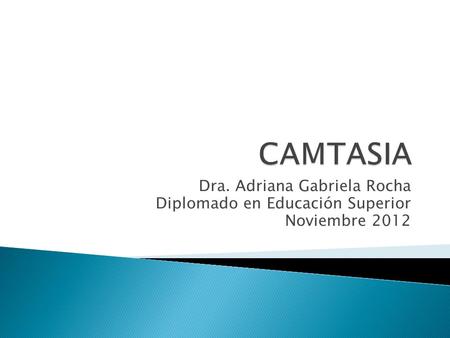 Dra. Adriana Gabriela Rocha Diplomado en Educación Superior Noviembre 2012.