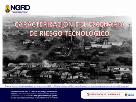 CARACTERIZACIÓN DEL ESCENARIO DE RIESGO TECNOLÓGICO
