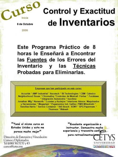 Este Programa Práctico de 8 horas le Enseñará a Encontrar las Fuentes de los Errores del Inventario y las Técnicas Probadas para.