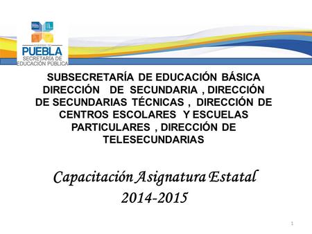 Capacitación Asignatura Estatal