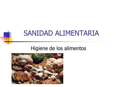 Higiene de los alimentos