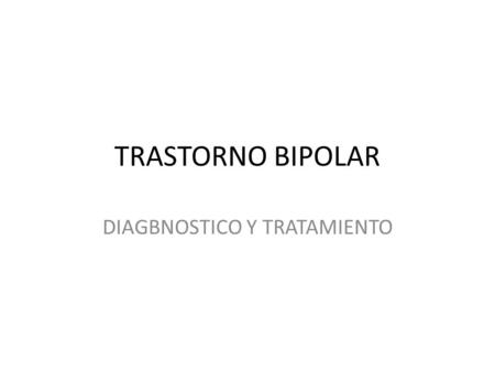 DIAGBNOSTICO Y TRATAMIENTO
