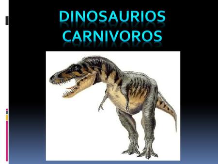 DINOSAURIOS CARNIVOROS.