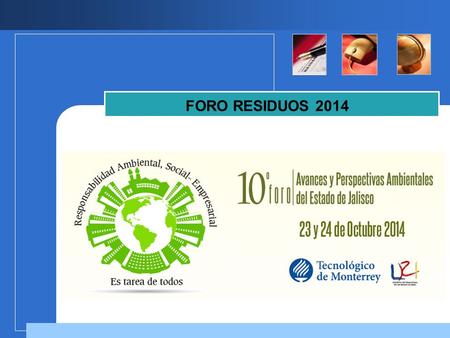 FORO RESIDUOS 2014. INTRODUCCIÓN La problemática ambiental y de salud que originan los residuos en las últimas décadas ha tomado gran relevancia. Esta.