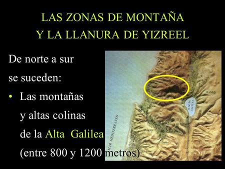 LAS ZONAS DE MONTAÑA Y LA LLANURA DE YIZREEL