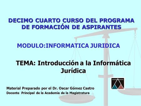 DECIMO CUARTO CURSO DEL PROGRAMA DE FORMACIÓN DE ASPIRANTES