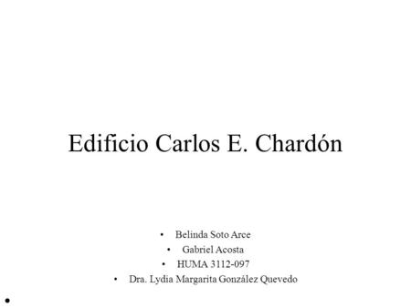 Edificio Carlos E. Chardón