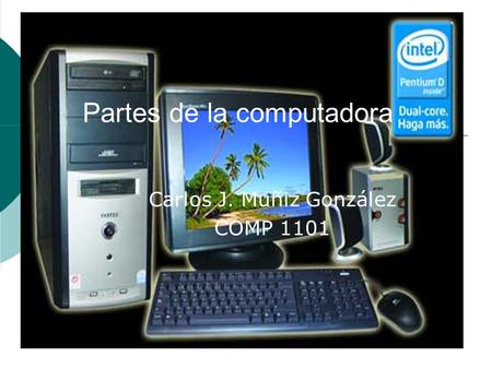 Partes de la computadora Carlos J. Muñiz González COMP 1101.