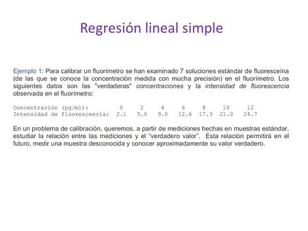 Regresión lineal simple. Regresión lineal: Ejemplo de juguete.