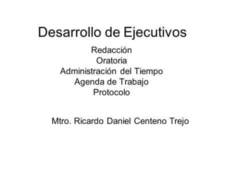 Desarrollo de Ejecutivos