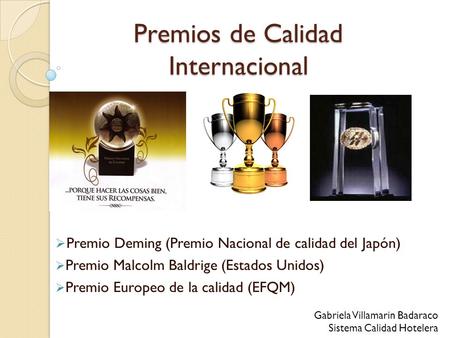 Premios de Calidad Internacional