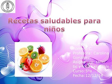 Recetas saludables para niños