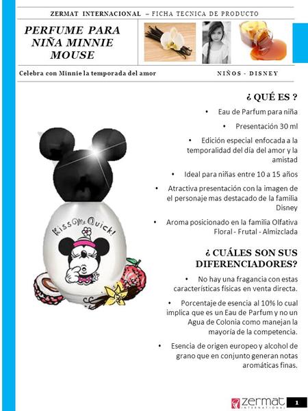 PERFUME PARA NIÑA MINNIE MOUSE