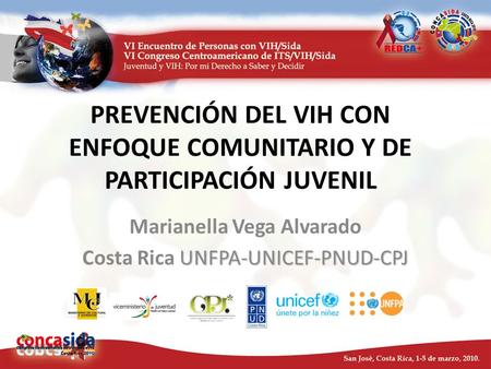 PREVENCIÓN DEL VIH CON ENFOQUE COMUNITARIO Y DE PARTICIPACIÓN JUVENIL