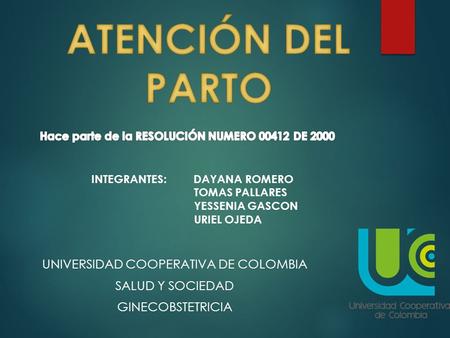 Universidad cooperativa de Colombia Salud y sociedad Ginecobstetricia