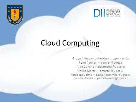 Cloud Computing Grupo 4 de computación y programación