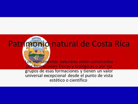 Patrimonio natural de Costa Rica