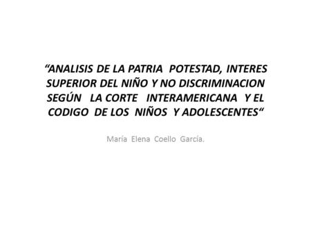 María Elena Coello García.