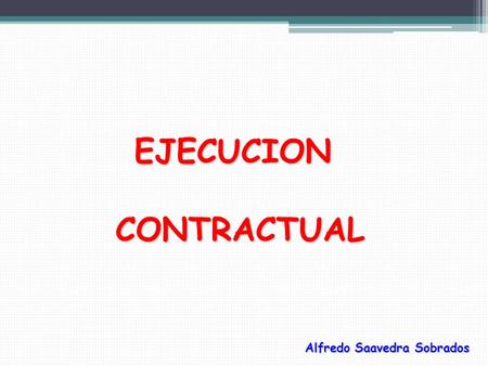 EJECUCION CONTRACTUAL