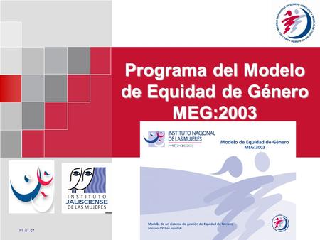 Programa del Modelo de Equidad de Género MEG:2003