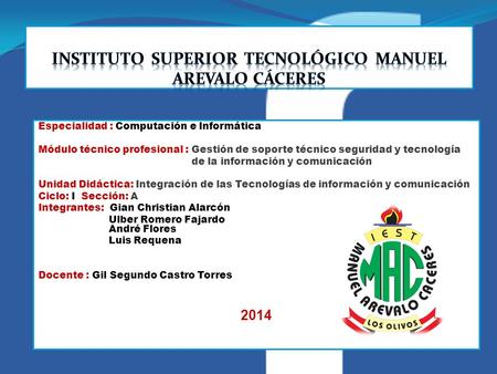 Instituto Superior Tecnológico Manuel Arevalo Cáceres