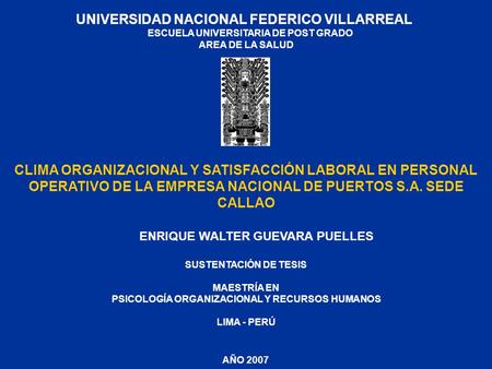 AÑO 2007 UNIVERSIDAD NACIONAL FEDERICO VILLARREAL