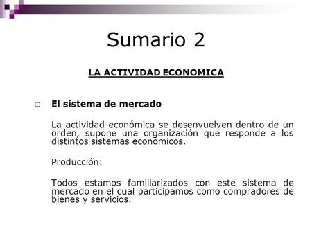 LA ACTIVIDAD ECONOMICA