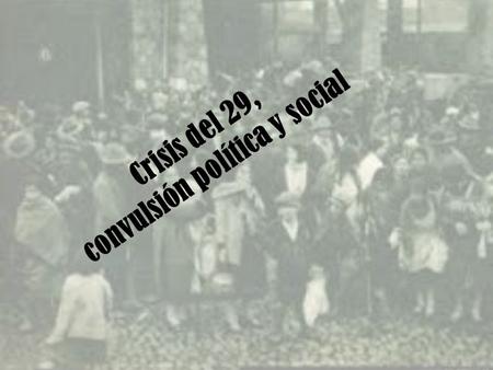 Crisis del 29, convulsión política y social. «El artículo apunta a que una de las principales falencias de este modelo es que se encuentra fuertemente.