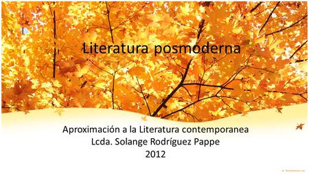 Literatura posmoderna