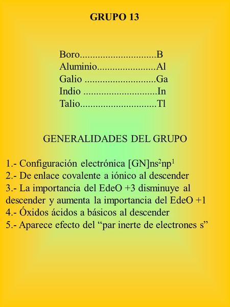 GENERALIDADES DEL GRUPO