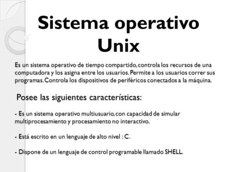 Sistema operativo Unix