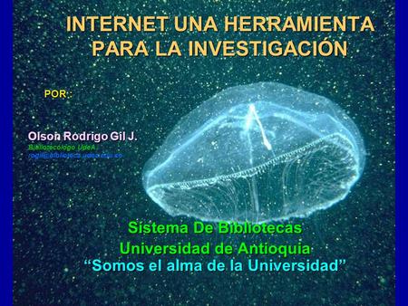 INTERNET UNA HERRAMIENTA PARA LA INVESTIGACIÓN