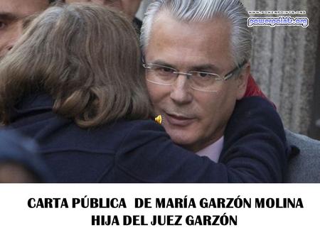 CARTA PÚBLICA  DE MARÍA GARZÓN MOLINA